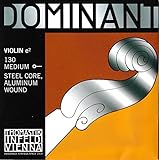 Thomastik Single string for Violin 4/4 Dominant - E-string steel core, Aluminium Wound, Medium, Ball End