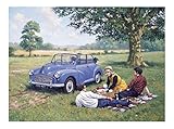 Morris Minor 1000 Convertible 1960s Picnic Blank Birthday Fathers Day Card