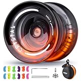 MAGICYOYO Crystal Yoyo K2, Responsive Yoyo for Kids & Beginners, Dual Purpose Yo Yo with Unresponsive Mode, Professional Trick Yo-Yo for Finger Spin, with 12 Strings, Bearing Kit, Case
