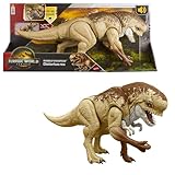 Mattel Jurassic World Rebirth Distortus Rex Rumble N Rampage Dinosaur Action Figure 22 Inch with 2 Attack Actions, Content-Accurate, Digital Play​​, JJP79