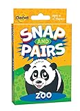 Cheatwell Games - Snap + Pairs Zoo Card Game - Classic Game Of Snap With A Pairs Memory Game - For Ages 4 And Over