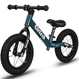 Hello-5ive 12" Balance Bike for 2, 3, 4, 5 Year Old Boys and Girls, Lightweight Nylon Frame Toddler Training Bike No Pedal Bikes for Kids with Adjustable Seat and Air Tires (Green)