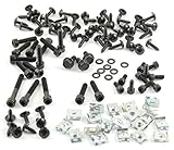 Tech-Parts-Koeln MEGA SET SCREWS FAIRING BOLTS BLACK + CLIPS + VARIO YAMAHA AEROX MBK NITRO