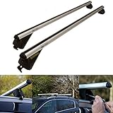Universal Locking Aluminium Roof Cross Bars 1.2M For Flush Solid Roof Rails