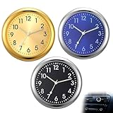 Nadiaen 3 PCS Car Clocks, Universal Luminous Mini Digital Clocks for Dashboard, Air Vent, Home Decoration