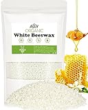 White Beeswax Pellets, Beeswax for Candle Making, Beeswax Pellets Cosmetic Grade Eco Friendly Products, Organic Beeswax for Body, Skin Care DIY, Lip Balm and Soap Making Supplies (906g, White)