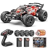 YESHIN 1:14 RC Cars for Adults, Max 40mph Electric Off-Road Monster Truck, Fast Waterproof High Speed RC Car 4WD Remote Control Car with 2*Battery, Red