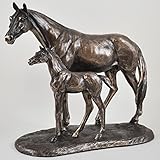Bronze Horse Mare & Foal Signed Harriet Glen Equestrian