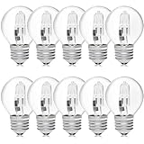 Swan Lightbulbs Energy Saving Halogen Golf Ball, E27, Edison Screw, 42W, Clear, Pack of 10