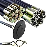 Unibos | Universal Drain Rod Set | Professional Drain Unblocker | Brass Rod Connectors | Polypropylene Rod | Drain Unblocker Tool | Drain Auger, Plunger & Worm Screw | 12pcs