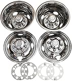 XIUHUA 16 Inch Stainless Steel Wheel Simulators Full Kits for Most of Chevy GMC Ford Dodge Truck Pick Up Van Dually Wheels