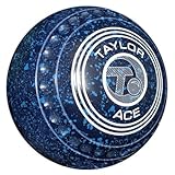 Taylor Bowls Ace Coloured Dark Blue/Blue Bowls - Set of 4, Heavy, Size 2, Progrip
