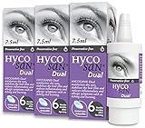 Hycosan Dual - Triple Pack - Preservative Free Eyedrops - 0.05% Sodium Hyaluronate and 2% Ectoin - Recommended for Relief from Lipid Deficient Dry Eye and Meibomian Gland Dysfunction - 3x7.5ml