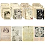 milaosk 120 Sheets Scrapbooking Paper Vintage 14x20cm,Scrapbooking Supplies Scrapbook Paper Decorative DIY Scrapbook Accessories Arts Craft Paper for Travel Journal Magazines Photo Albums