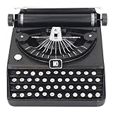 OPPWONG Type Writer, Black Retro Vintage Typewriter Model Typewriter Type Writing Machine Manual Props Model Retro Decoration Ornaments for Movie Props Home Cabinet Decor Ornaments