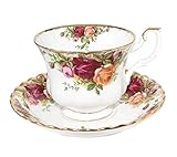 Royal Albert Old Country Roses Tea Cup Set | English China, 1st Quality, Original Edition (1962-73) Old Country Roses Teacup & Matching Saucer