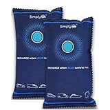 Simply Auto DEH004 2 Pack Reusable Car Dehumidifier - Quick Drying suitable for Microwaving, Strong Absorption up to 40% of Weight in moisture, Eco-Friendly Granules, Unlimited Cycles (350g)