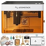 ATOMSTACK P1 Enclosed Laser Engraver, 5000mW Mini Laser Engraving Machine, Portable Laser Cutter for DIY Projects, Free AtomStack App and Software, 110×110mm Working Area