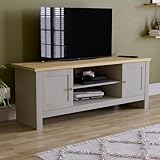 Vida Designs Arlington TV Unit Cabinet Stand Sideboard Entertainment Living room (Grey, 2 door)