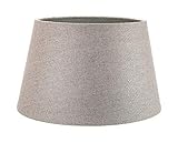 Happy Homewares Traditional 12 Inch Grey Linen Fabric Drum Table/Pendant Lampshade 60w Maximum