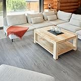 Self Adhesive Floor Planks - 10 Planks Pack Covering 14.96 sq ft / 1.39sqm | Each Stick On Tile Plank Measures 5.9x35.9in (91.4x15.2cm) | Peel And Stick Vinyl Flooring | Grey Wood Effect