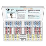 Kuject 120PCS Solder Seal Wire Connectors, Waterproof Heat Shrink Solder Sleeve Self-Solder Insulated Electrical Butt Splice Wire Terminals for Marine Automotive Boat Truck Wire Joint
