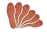 6 Pair Pack Tartan Shoe Insoles Set for Men and Women | Comfortable Shoe Inserts for Everyday Use | Unisex Shoe Insoles with Stylish Tartan Design | Kaps (39 EUR / 6 UK Women)