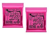 Ernie Ball Super Slinky Electric Guitar Strings, Nickel Wound, Lot/2, P02223^2