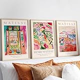 Matisse Print set Of 3, Matisse Wall Art, Exhibition Art, Mid Century Wall Art, Landscape Art (A3-29.7 x 42cm)