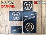 Compatible with Yamaha Raptor 700 Plates Fender Tags Badges Warning 2006-2012 Black Stainless