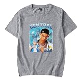Central CEE Tshirt Crewneck Short Sleeve Tour T-Shirt Men Women Printing Casual Fashion Hip Hop Streetwear (Grey-HL11879,XS)