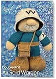Knitting Pattern - WW2 Air Raid Warden from Knitting by Post. UK Knitters A5 UK Leaflet. Knit Cute Handmade Gifts. Fun Quick & Easy Soft Toy Knits. Made in The UK