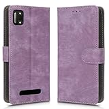 LMFULM® Case for Acer Cloud Mobile Stratus C7 (4.3 Inch) PU Leather Case Magnetic Phone Protective Cover with Stand Holster Anti-Theft Brush Wallet Retro Scrub Purple