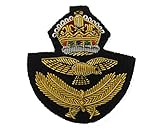 Uniform Store London Badge RAF Officer's Beret Badge With King's Crown R949