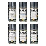 BART Mediterannean Herb & Spice Collection - Thyme, Oregano, Tarragon, Mixed Herbs, Mint & Mediterranean Seasoning - Ideal for Mediterranean Cooking (6 Jar Bulk Buy Set)