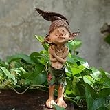 ThinkThings Elf Figurine Poor Pixie Statue – for Home Garden Patio Decor and Fairy Garden Decorations