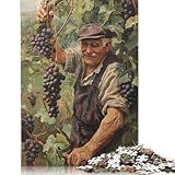 Jigsaw Puzzles for Adults 1000 Piece Vineyard Harvest Painting Jigsaw Puzzles for Adults 1000 Pieces Challenging Game Puzzles 38x26cm/1000pcs