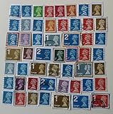 50 to 300 Different Great Britain Security Machin Definitives Stamps Collection (Stamps for Collectors) (50 Different Stamps)