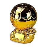 SUSANMAISON Golden Ballon Football Championship Prize Trophy Customizable Player Award Soccer Replica Fan Collectible Birthday Gift (21cm/8.3inch)