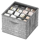 SONGMICS Shoe Organiser, Shoe Box for Closet, Fits 16 Pairs, Shoe Storage Bin, Fabric Container with Handles and Clear Cover, for Bedroom, Entryway, Wardrobe, Cattail Grey LSP601G01