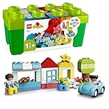 LEGO DUPLO Brick Box - Educational Stacking Toys for 1+ Year Old Boys & Girls - incl. Colourful Number Bricks, a Car & 2 Figures, plus Toy Storage - Christmas Treat - 10913