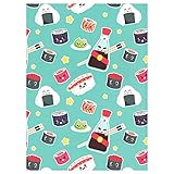 wrapping paper FSC paper set of 4 sheets size 39 x 27 inch plastic free packaging funny japan sushi kawaii (18-8975)