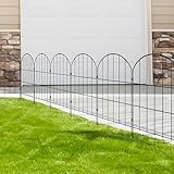 Thealyn Decorative Metal Fence Panel 61cm H x 33cm W (10 Panels, Total Length 3.3m) Black