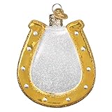 Old World Christmas Ornament, Horseshoe Goldtone Silvertone