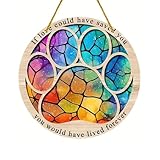 strrng Pet Memorial Suncatcher,Hanging Ornament for Pet,Dog Paw Souvenir Plaques,Pet Memorial Suncatcher Gifts For Loss Of Dog Cat, For Loss Of Pet,Pet Memorial Gifts