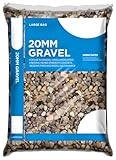 Natural Pea Shingle Gravel (10mm & 20mm) - 20kg Major Bag - Premium Rounded Stones for Concrete Mixing, Ground Drainage, Driveways, and Decorative Landscaping Projects (1, 20mm)