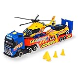 Dickie Toys - VOLVO TRUCK with VAN, CAR & AIRBUS HELICOPTER Set of 3 Rescue Vehicles - Toy Cars for Children from 3 Years, with Accessories and Functions, 40 cm