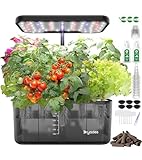 DRYADES Hydroponics Growing System Kit 8 Pods with 24W LED Full Spectrum Grow Light, Indoor Garden with Water Shortage Remind, Plant Gardening Tools for Home Kitchen School, Gifts for Women Men