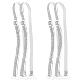 LIFKOME 2pairs Adjustable Glitter Straps for Women Nonslip Replacement Shoulder Straps Elegant Crossback Design for Lingerie Strapless Dresses High Elasticity Support