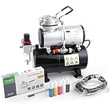 Fengda Airbrush Kit with Compressor Set FD-186K with Compressor FD-186, Airbrush BD-130 and Accessories